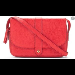 Banana Republic Red Leather Crossbody Phone Bag